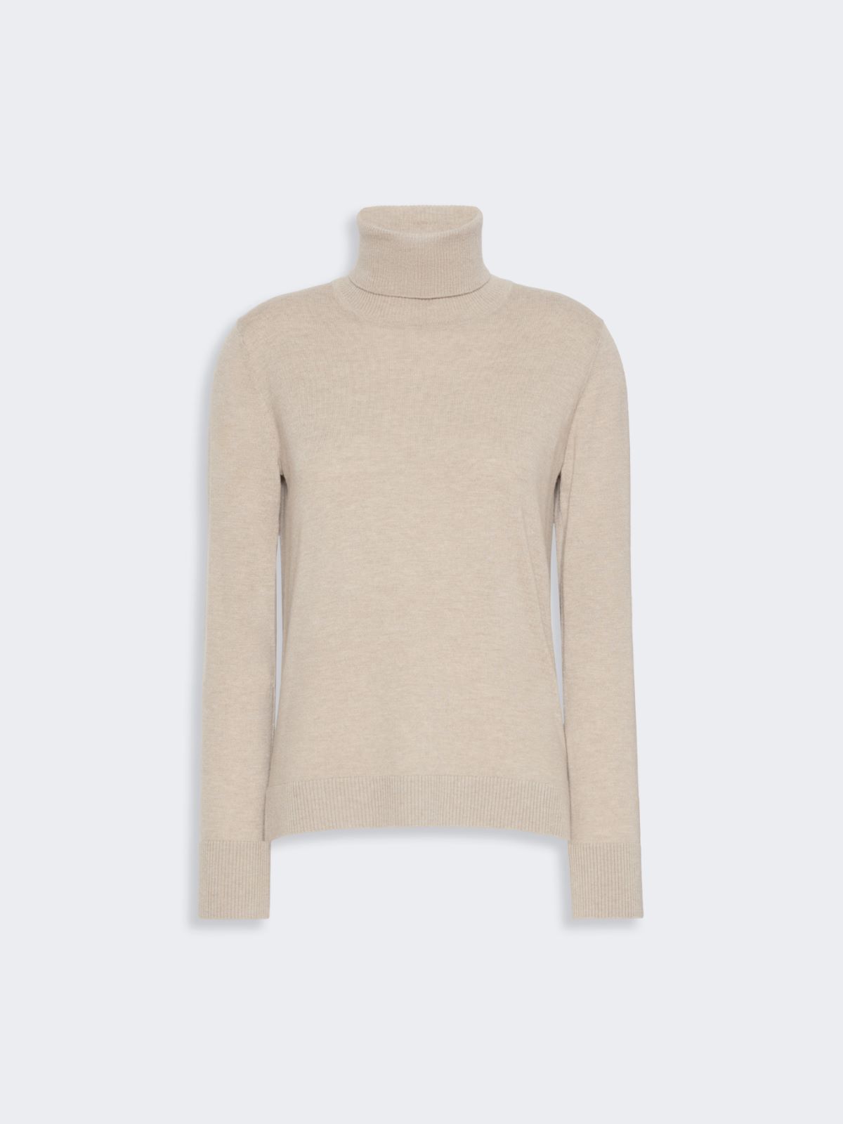 Pull à col roulé en laine avec écussons à logo - BEIGE - Max Mara - 4