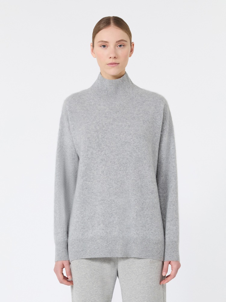 Brushed wool polo-neck sweater - MEDIUM GREY - Max Mara - 2