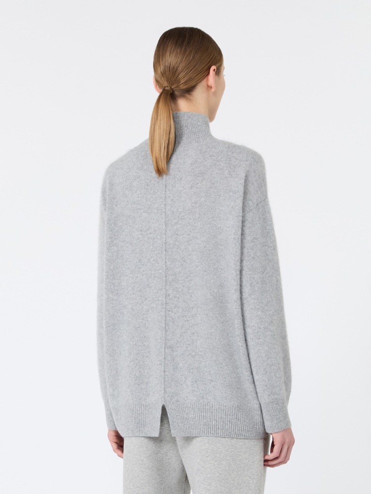 Brushed wool polo-neck sweater - MEDIUM GREY - Max Mara - 3