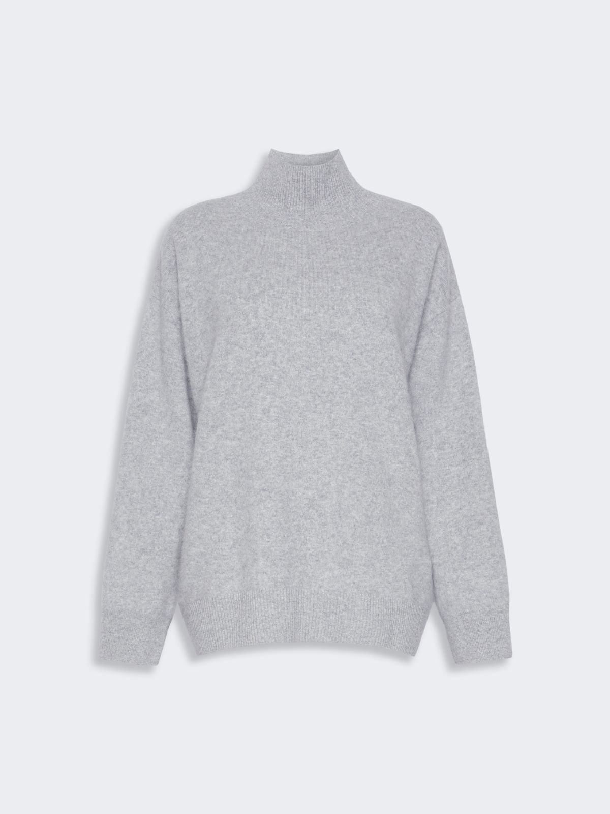 Brushed wool polo-neck sweater - MEDIUM GREY - Max Mara - 4