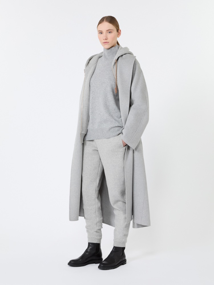 Brushed wool polo-neck sweater - MEDIUM GREY - Max Mara