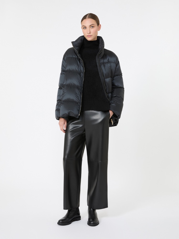 Brushed wool polo-neck sweater - BLACK - Max Mara