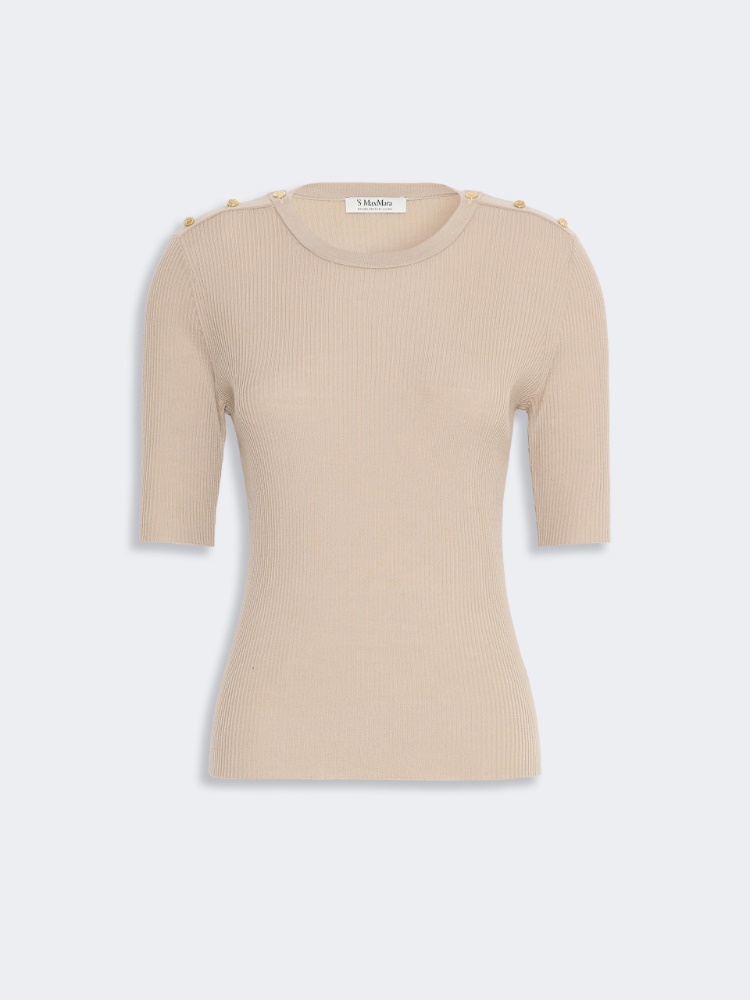 Ribbed woollen yarn jumper - BEIGE - 5