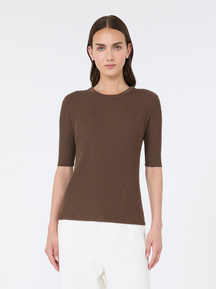 리비에라 버진울 탑 - BROWN - Max Mara - 2