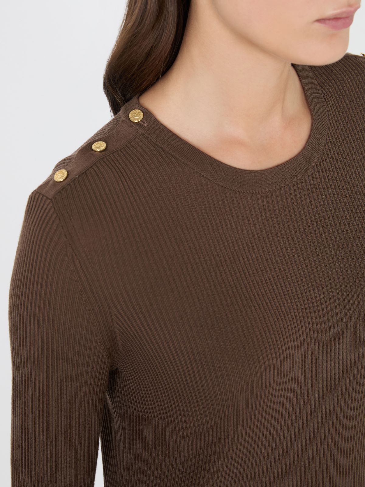 리비에라 버진울 탑 - BROWN - Max Mara - 4
