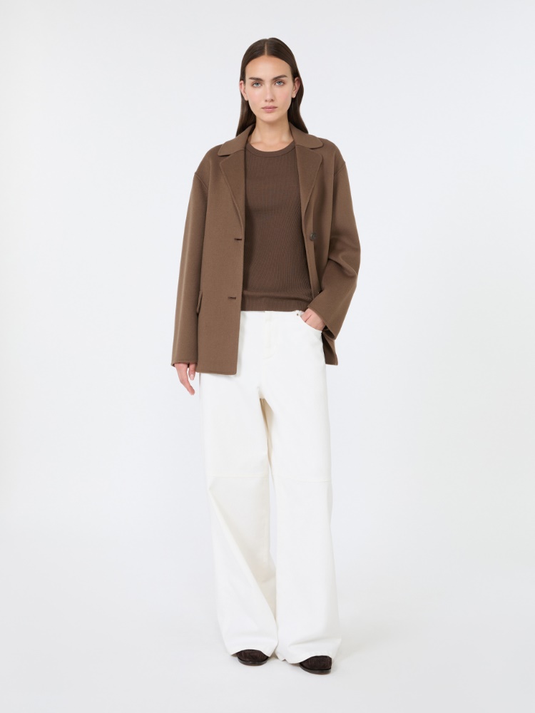 리비에라 버진울 탑 - BROWN - Max Mara
