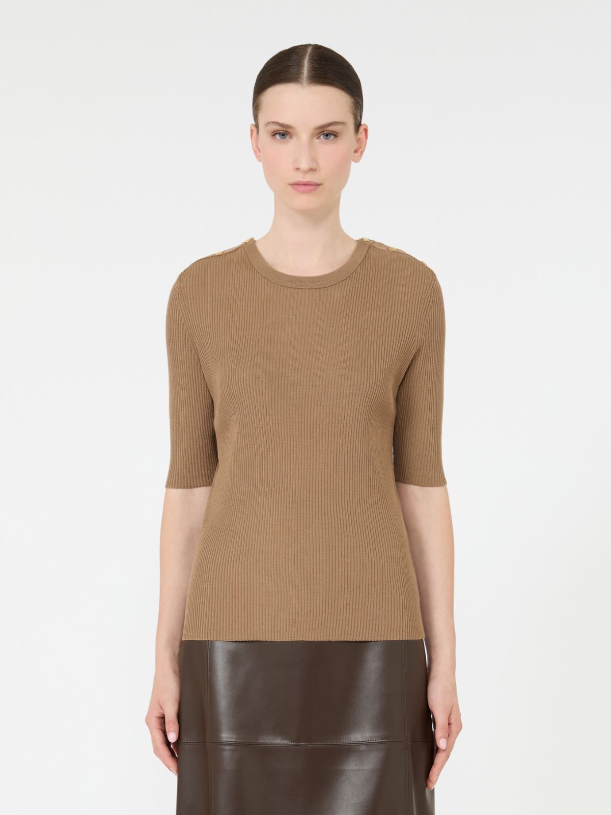 [リヴィエーラ] ピュア ウール ニット - CAMEL - Max Mara - 2