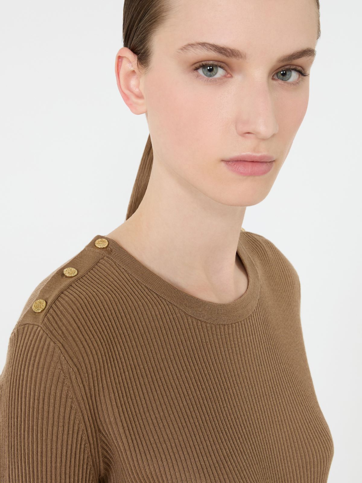 [リヴィエーラ] ピュア ウール ニット - CAMEL - Max Mara - 4