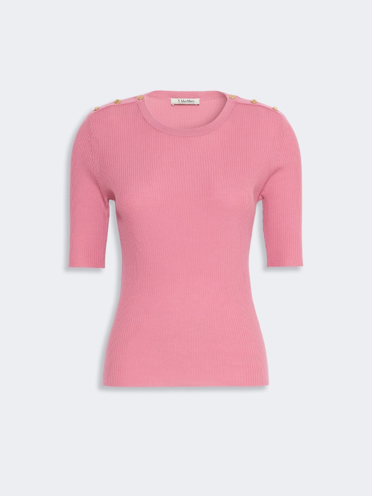 Ribbed woollen yarn jumper - PINK - 5