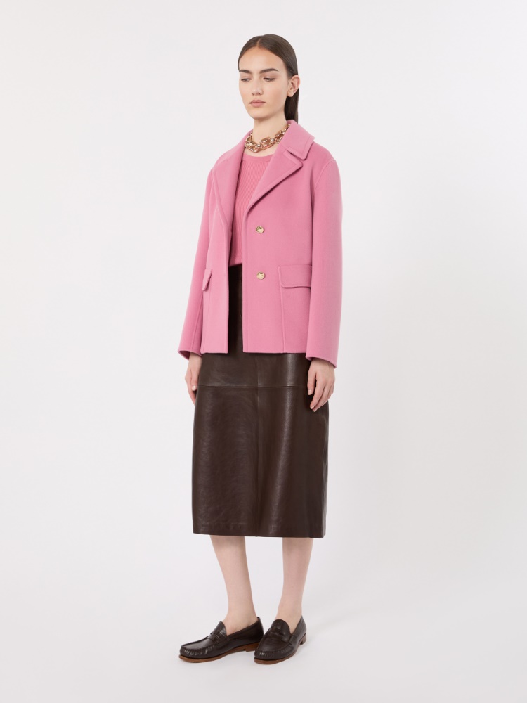 Ribbed woollen yarn jumper - PINK - 1