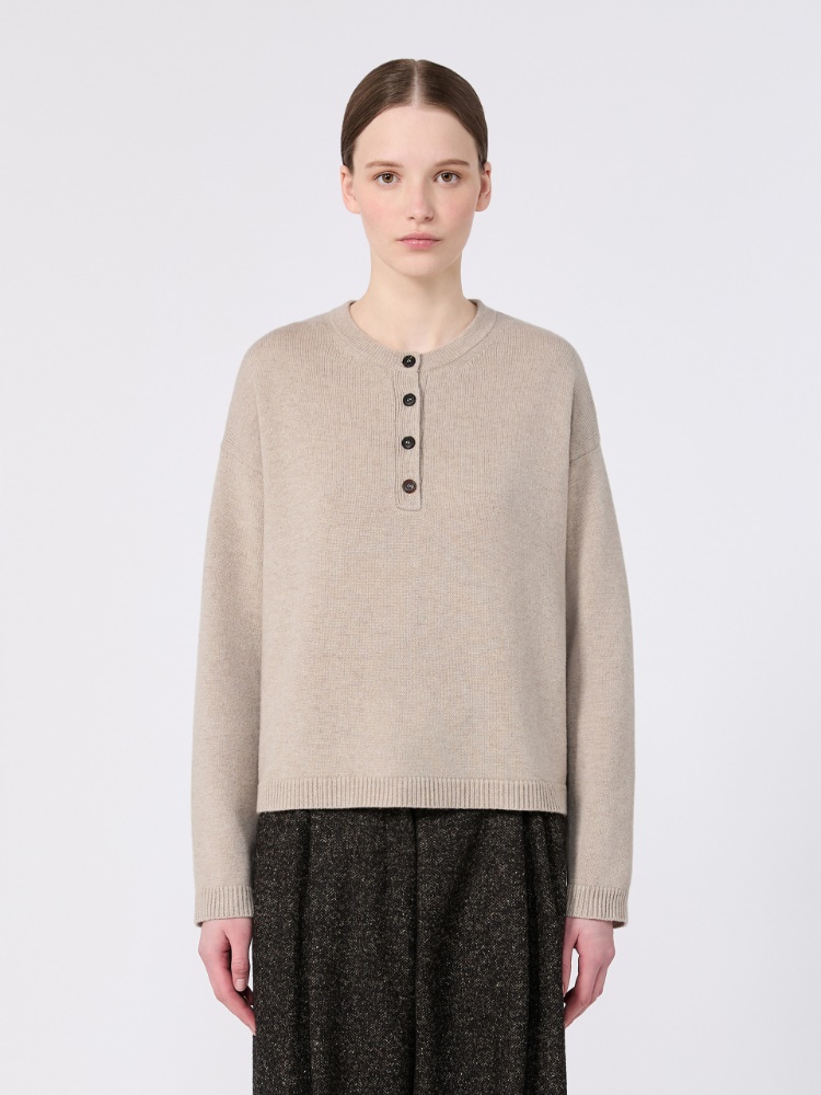 Wool and cashmere mini sweater - BEIGE - Max Mara - 2