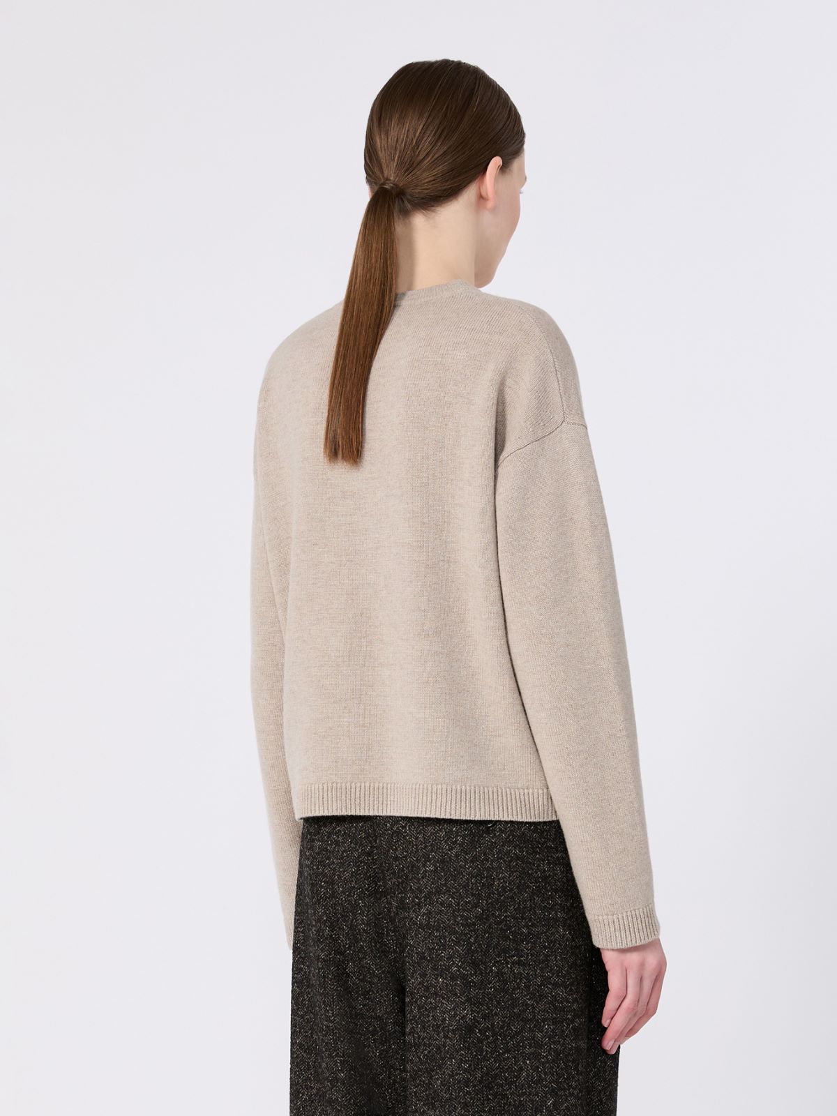 Wool and cashmere mini sweater - BEIGE - Max Mara - 3