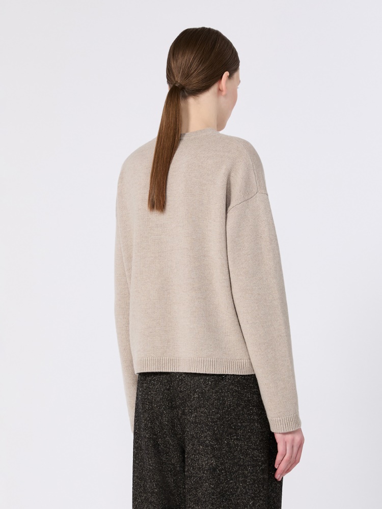 Wool and cashmere mini sweater - BEIGE - Max Mara - 3