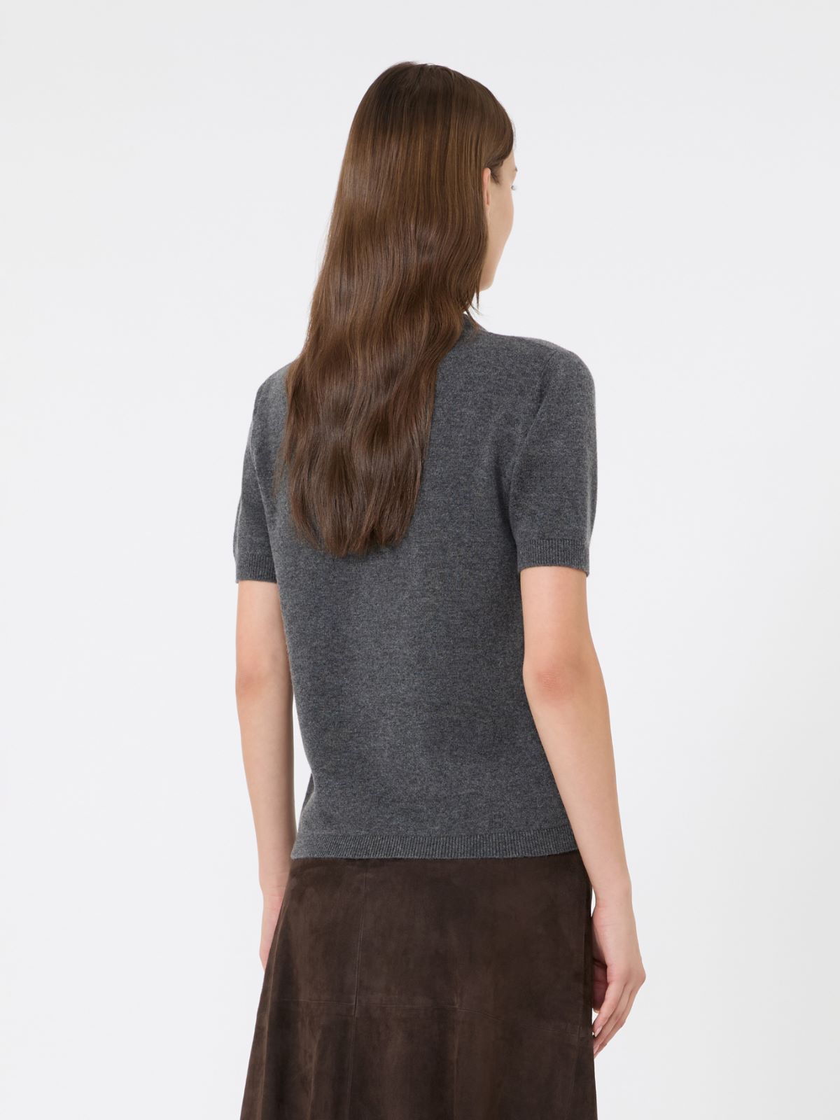 Regular wool and cashmere sweater - MEDIUM GREY - Max Mara - 3