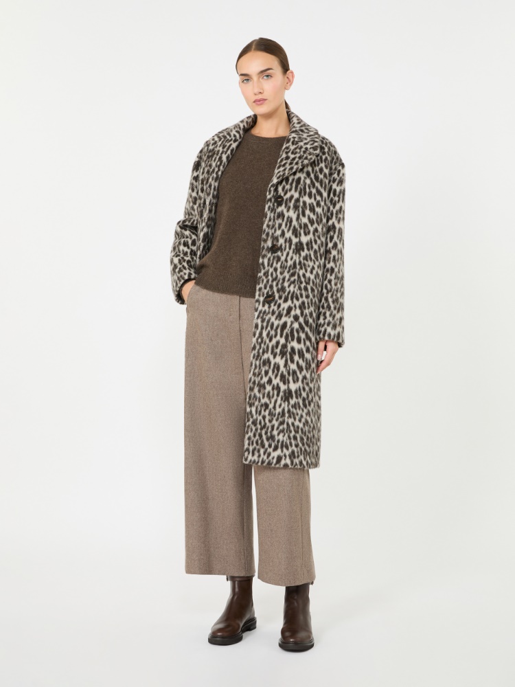 Yak yarn crew-neck sweater - BROWN