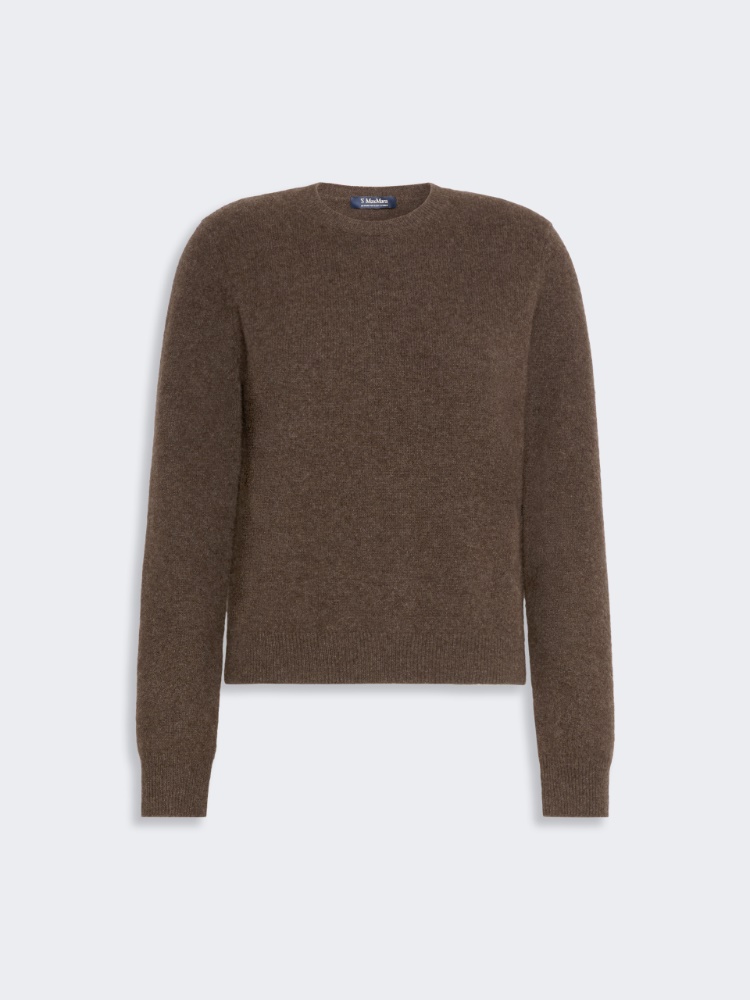 Yak yarn crew-neck sweater - BROWN
