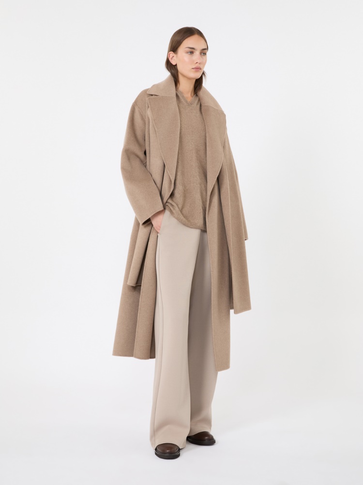 Brushed cashmere hoodie - CLAY
