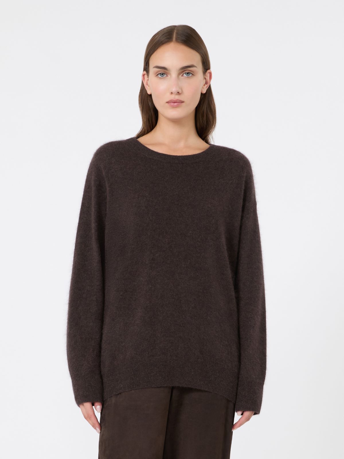 Brushed cashmere yarn sweater - BROWN - Max Mara - 2