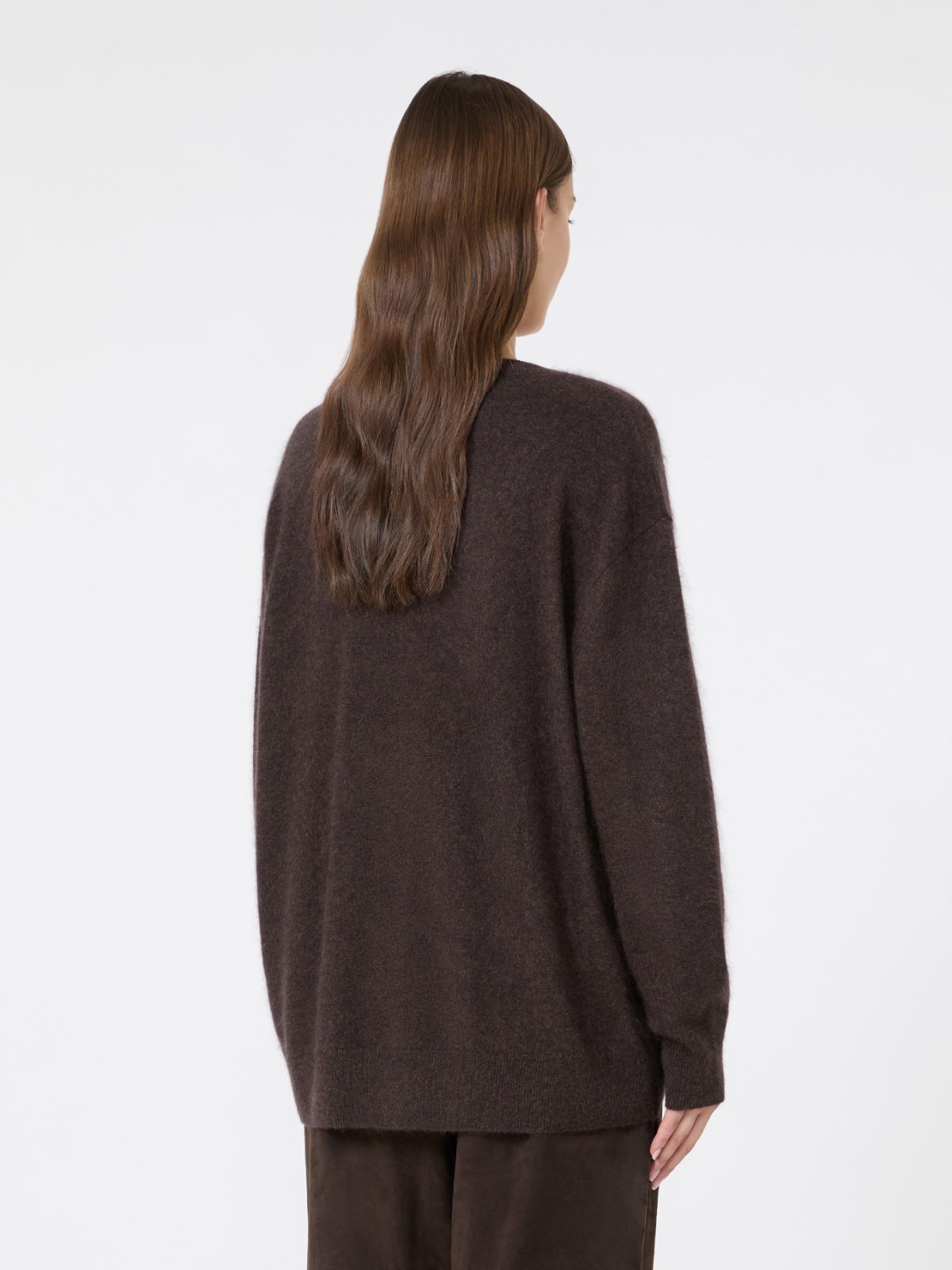Brushed cashmere yarn sweater - BROWN - Max Mara - 3