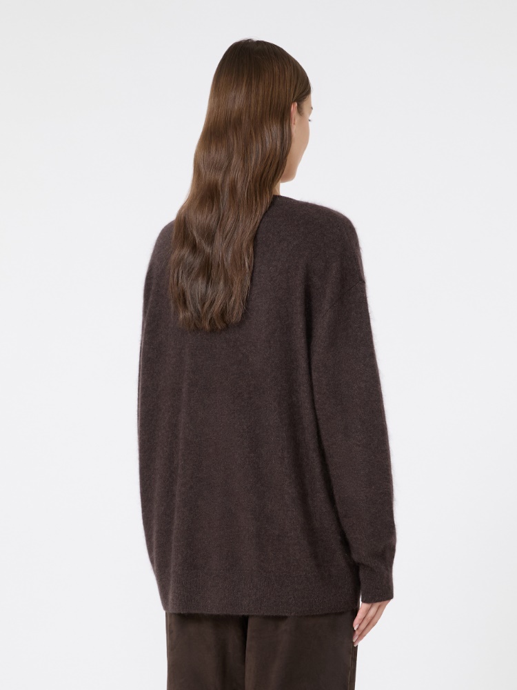 Brushed cashmere yarn sweater - BROWN - Max Mara - 3