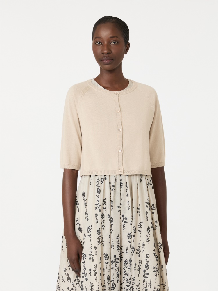Cotton, silk and cashmere shrug - NATURAL - 2