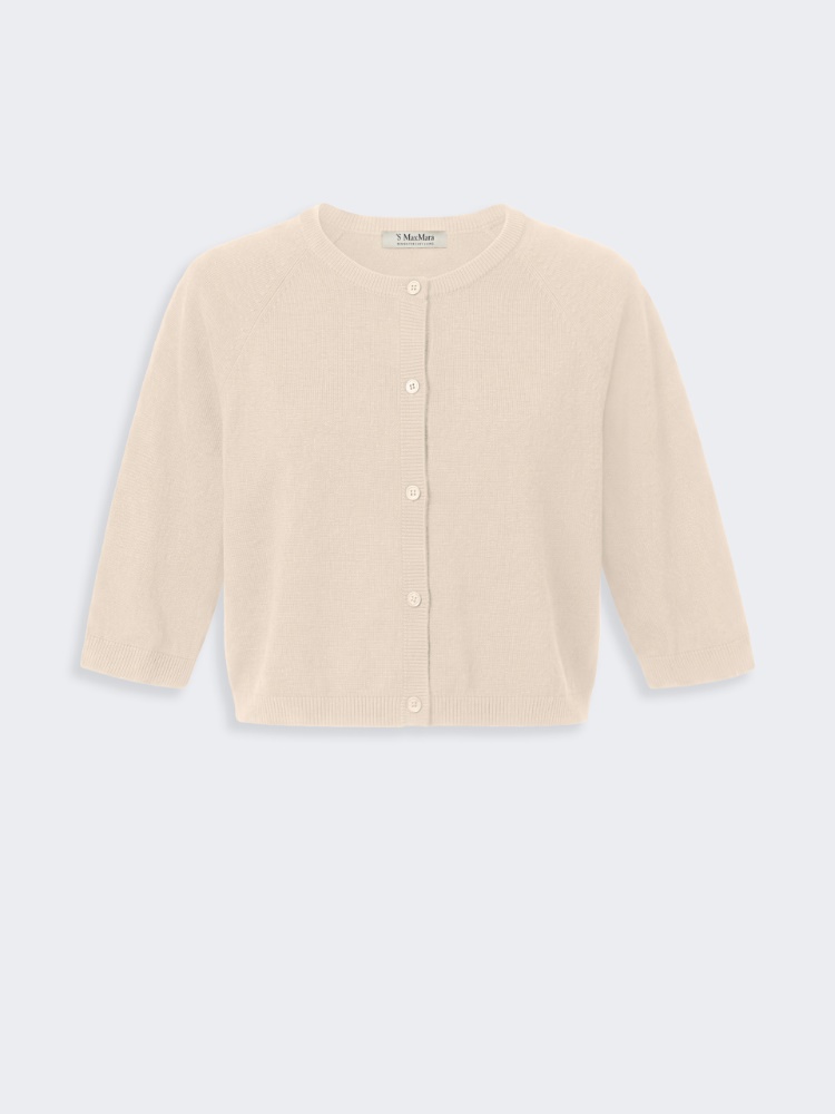 Cotton, silk and cashmere shrug - NATURAL