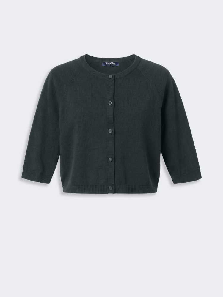 Cotton, silk and cashmere shrug - DARK GREEN