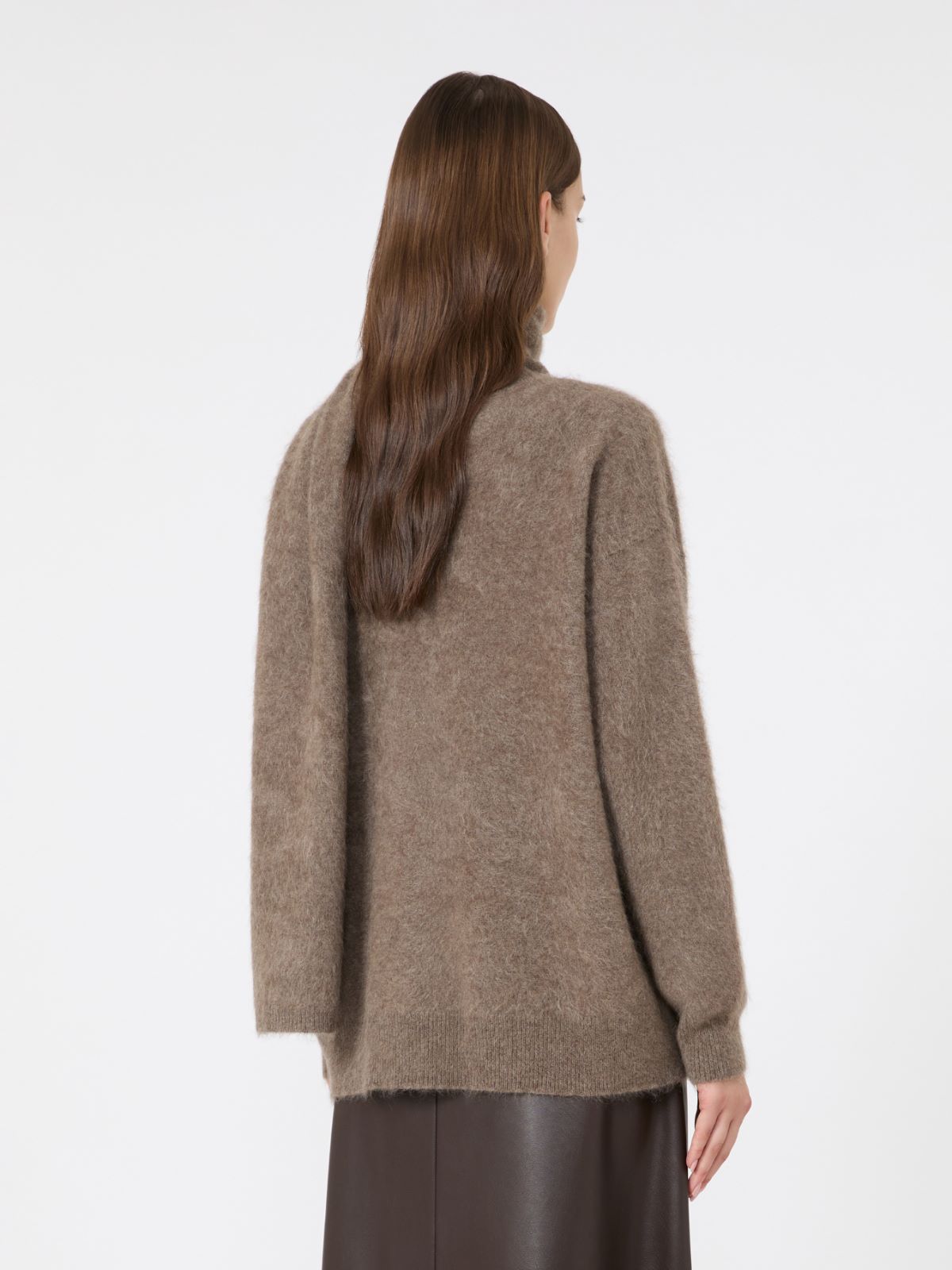 Yak yarn sweater with scarf detail - BEIGE - Max Mara - 3