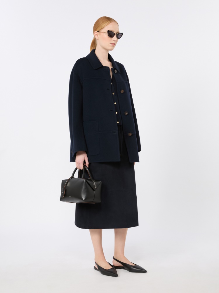 Suede midi skirt - MIDNIGHTBLUE - Max Mara