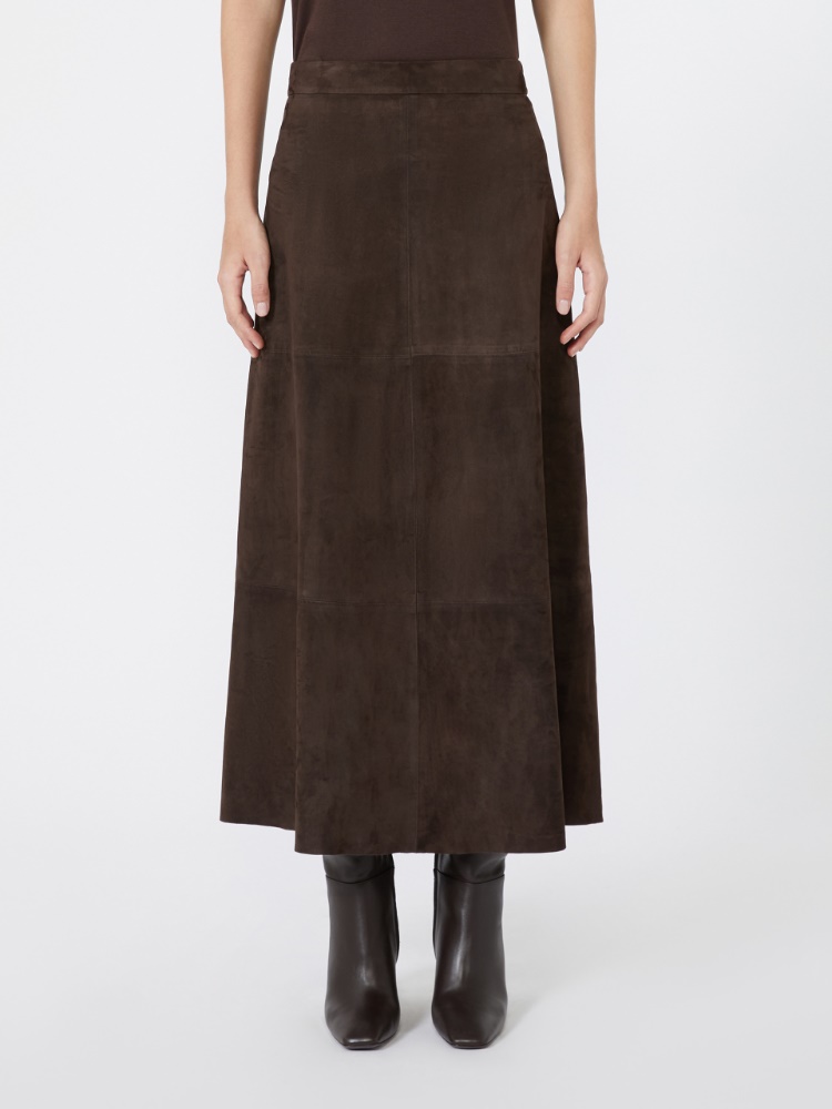 Flared suede skirt - BROWN - Max Mara - 2