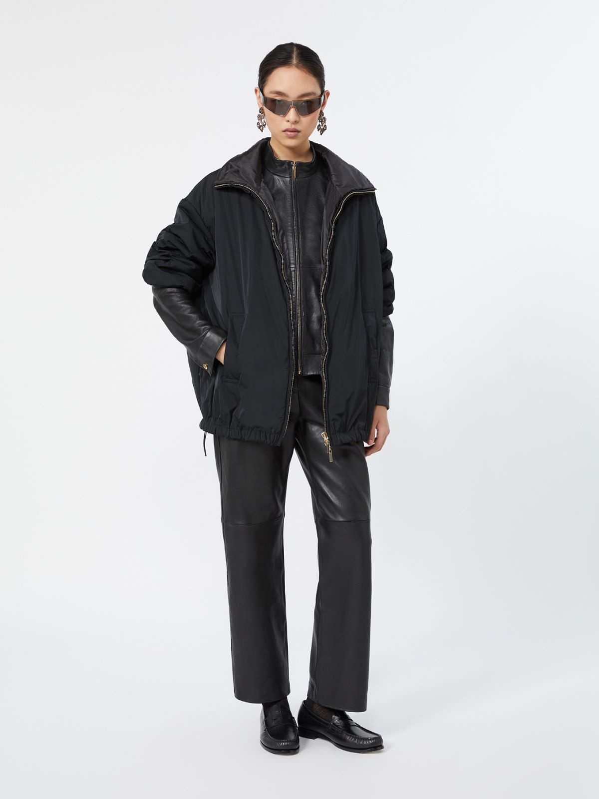Five-pocket nappa-leather trousers + BLACK - Max Mara