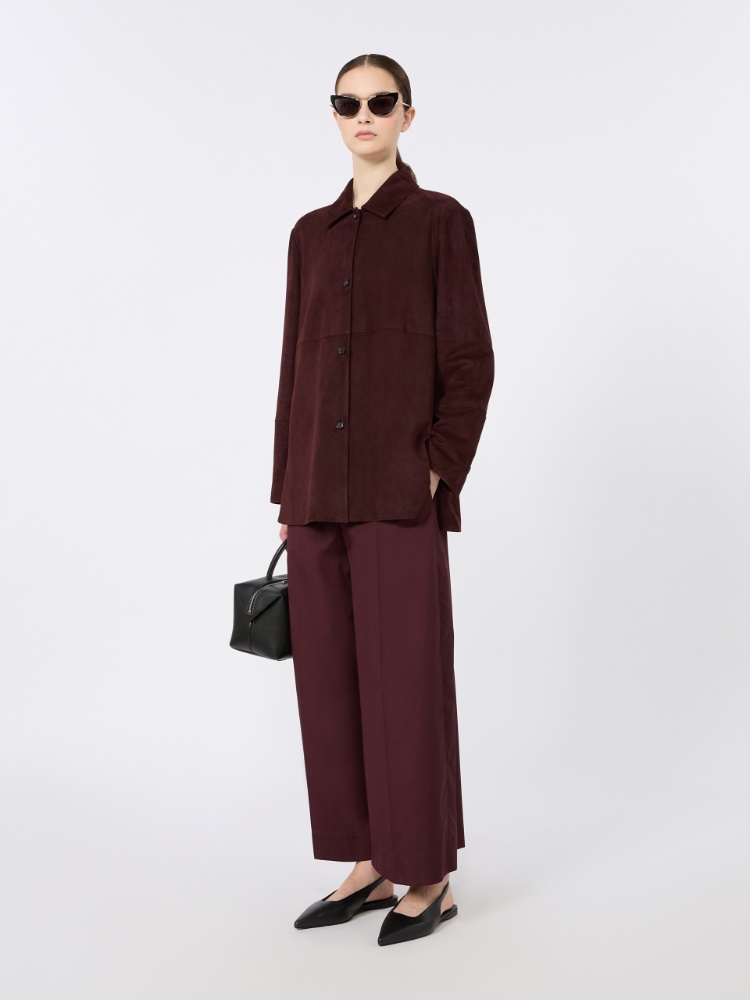 Suede jacket - DARK RED