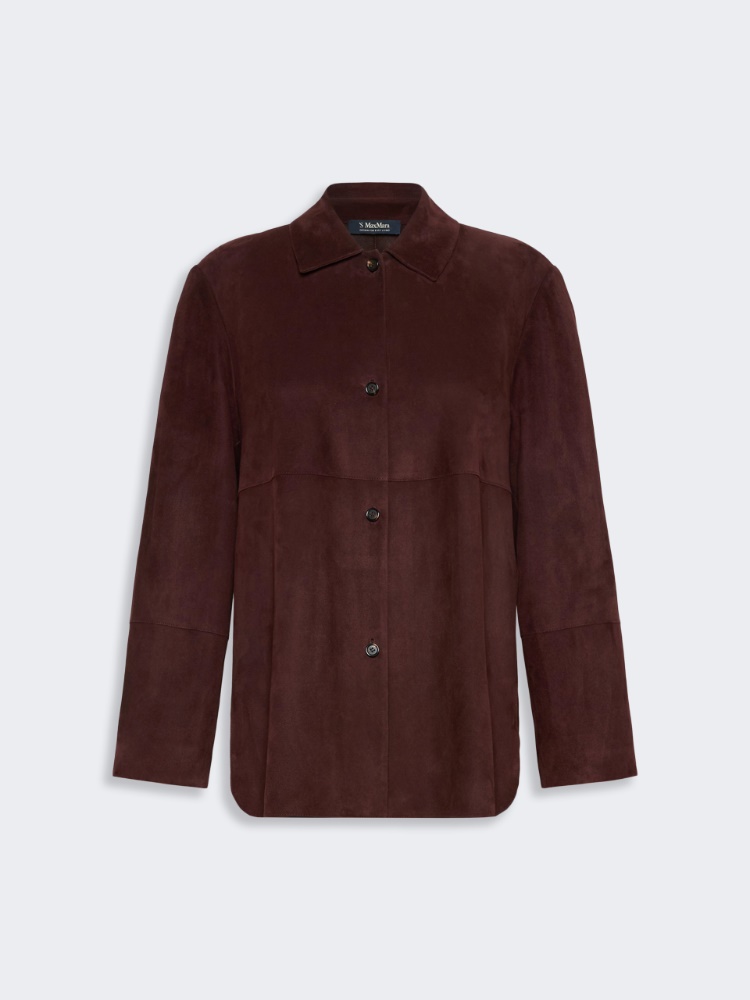 Suede jacket - DARK RED