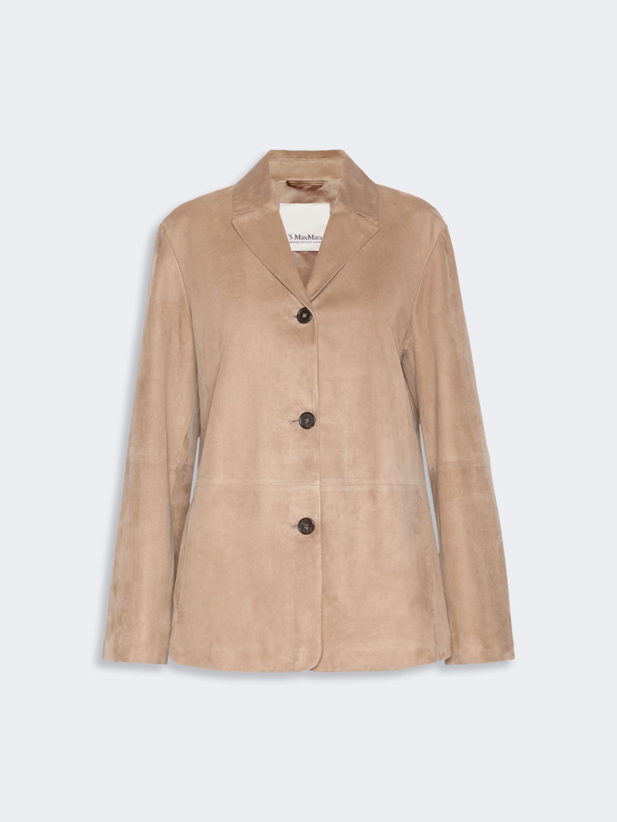 Single-breasted suede jacket - NATURAL - Max Mara - 6