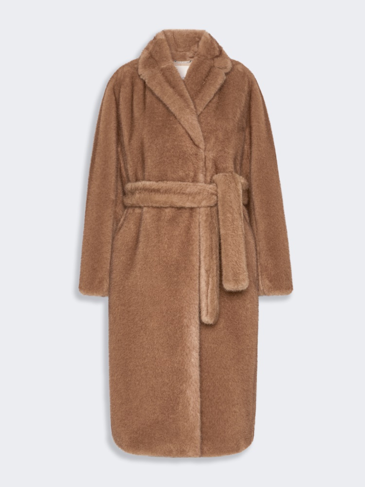 Cappotto a vestaglia dalla texture soffice - BEIGE
