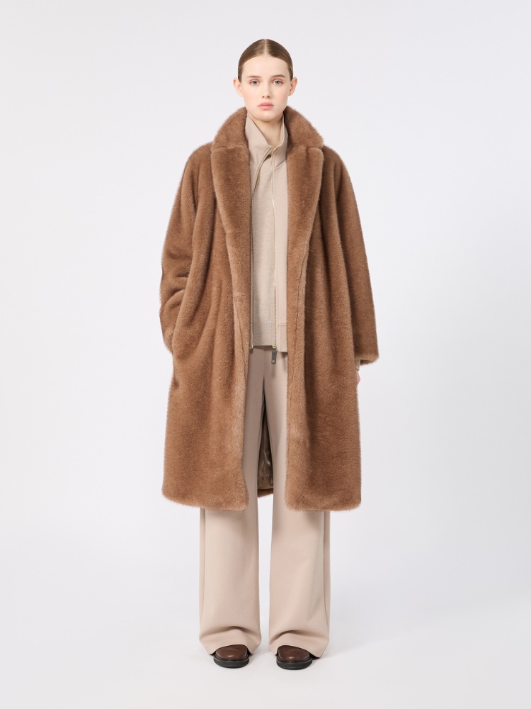 Cappotto a vestaglia dalla texture soffice - BEIGE - Max Mara