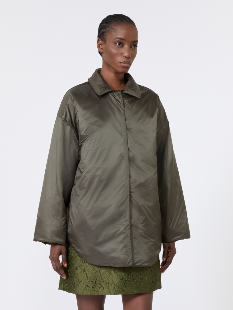 Wendbare wattierte Jacke aus Radzmir und wasserabweisendem Gewebe - KHAKI - 5