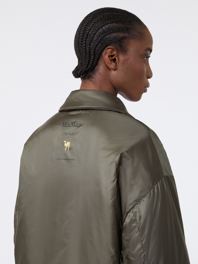 Reversible padded jacket in radzmir and water-repellent canvas - KAKI