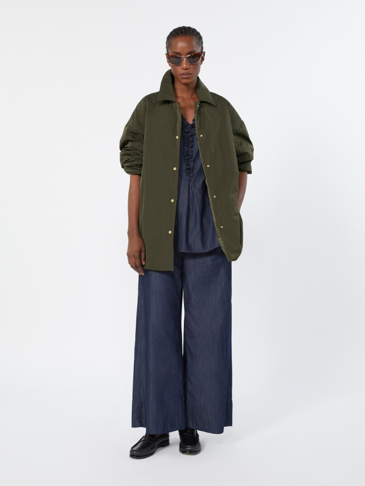Wendbare wattierte Jacke aus Radzmir und wasserabweisendem Gewebe - KHAKI - 1