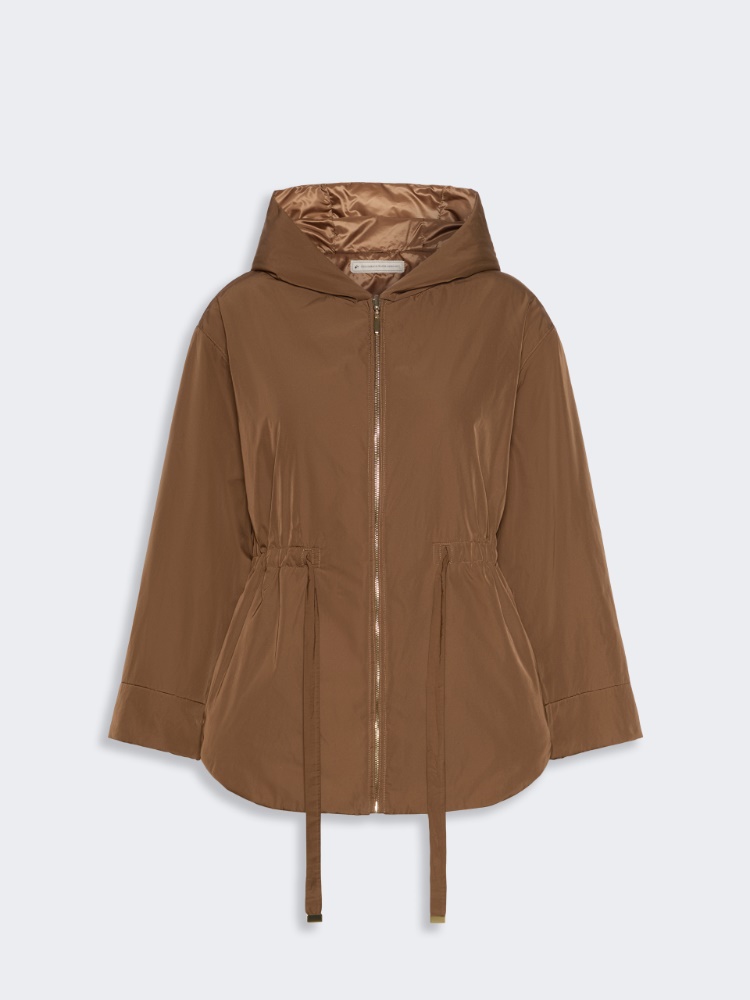 Reversible padded parka in radzmir and water-repellent canvas - HONEY - 6