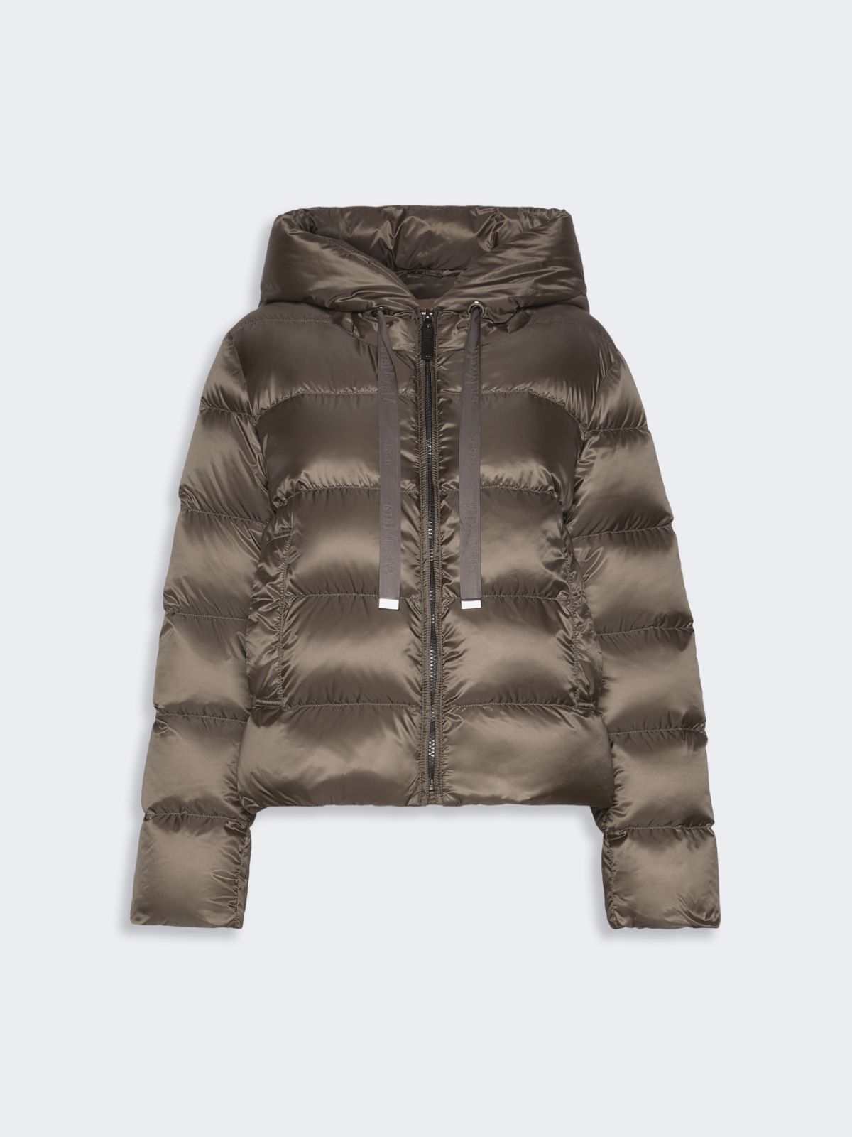 Short water-repellent plain-weave fabric puffer jacket - DARK GREEN - Max Mara - 5