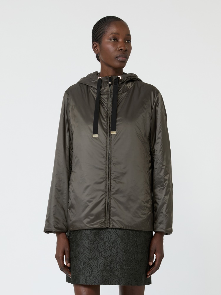 Padded water-repellent hooded jacket - KAKI - 2