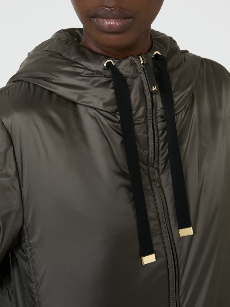 Padded water-repellent hooded jacket - KAKI - 4
