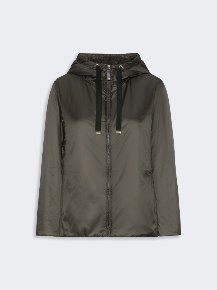 Padded water-repellent hooded jacket - KAKI