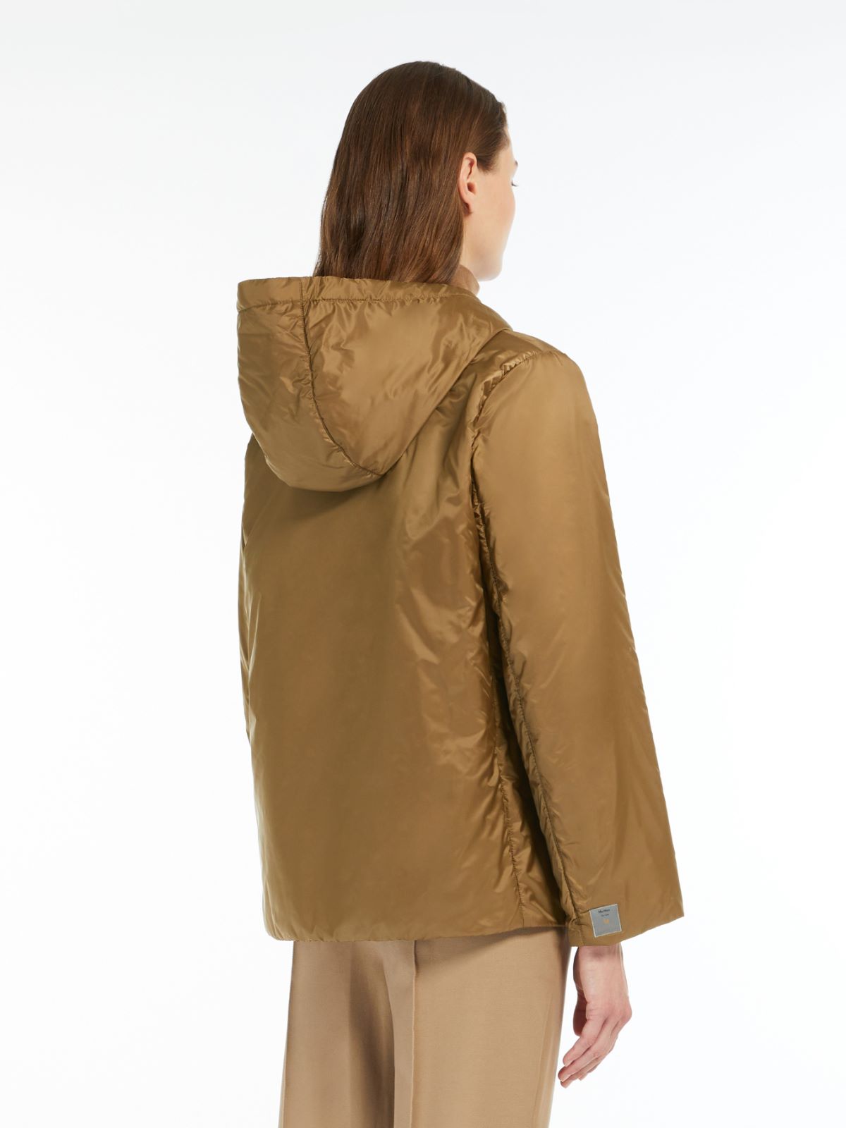 Padded water-repellent hooded jacket - CARAMEL - 3