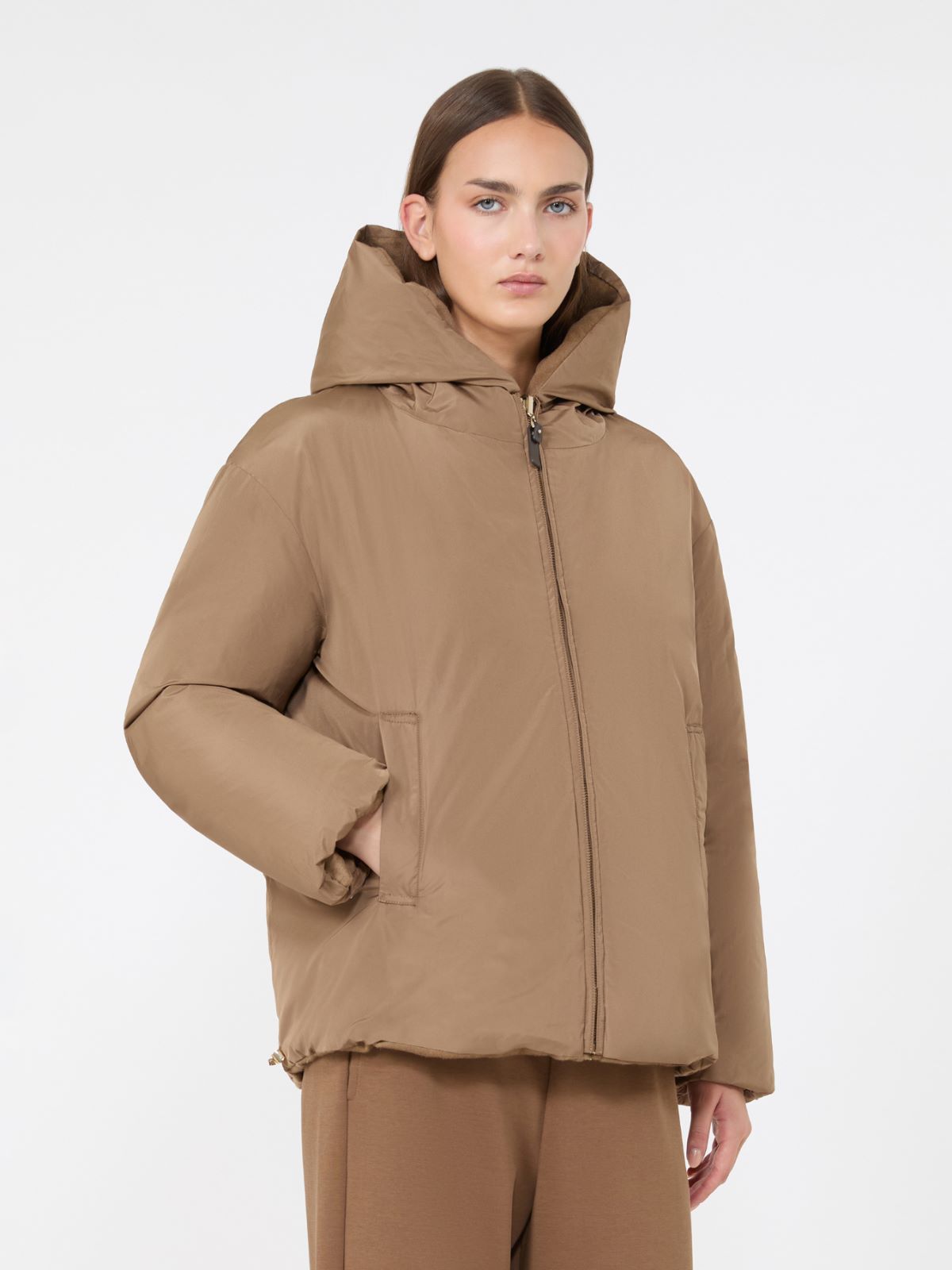 Reversible camel puffer jacket - CAMEL - Max Mara - 5