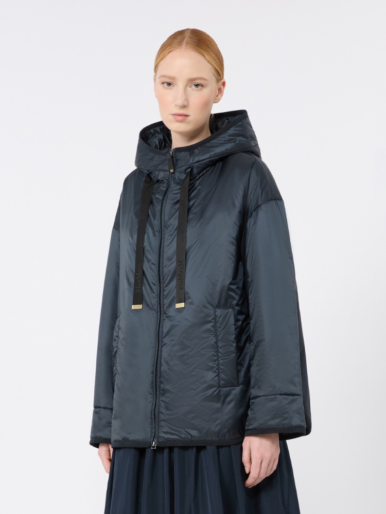 Oversized padded jacket in water-repellent canvas - MIDNIGHTBLUE - 2