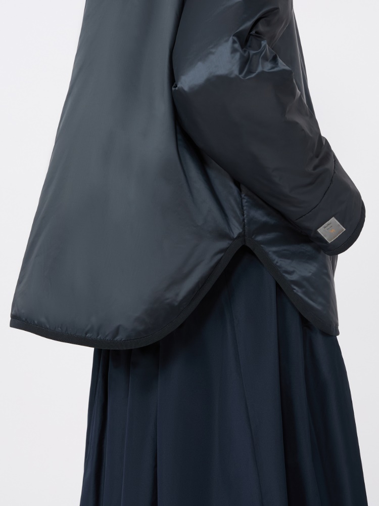 Oversized padded jacket in water-repellent canvas - MIDNIGHTBLUE - 4