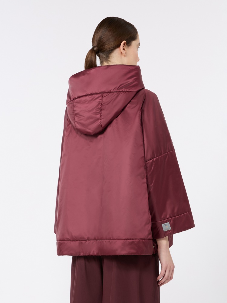 Wattierte Jacke aus wasserabweisendem Canvas mit Kapuze - ROT - 3