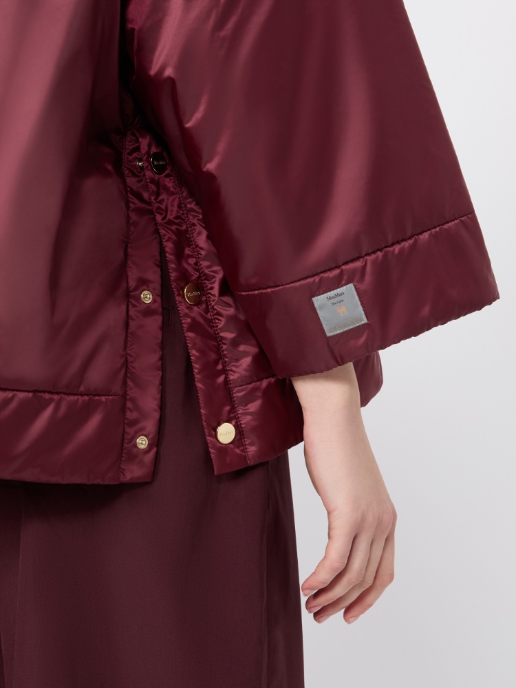 Wattierte Jacke aus wasserabweisendem Canvas mit Kapuze - ROT - 4